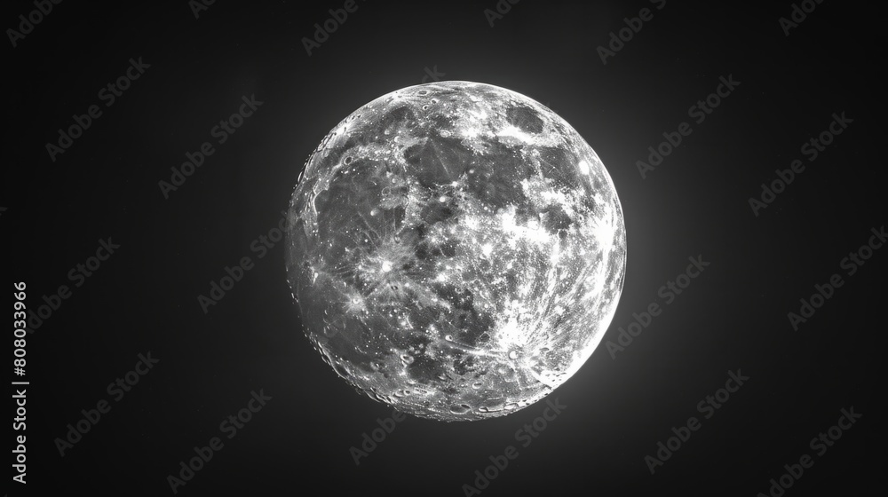 Fototapeta premium beautiful bright full moon generative ai