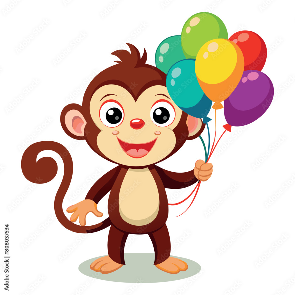 Fototapeta premium Jungle Junior: Playful Monkey Adventure