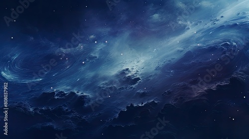 Abstract fluid background resembling swirling galaxies in deep space