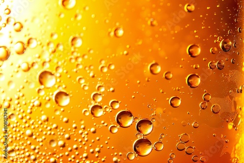 Bubbles in beer as a background   Close-up