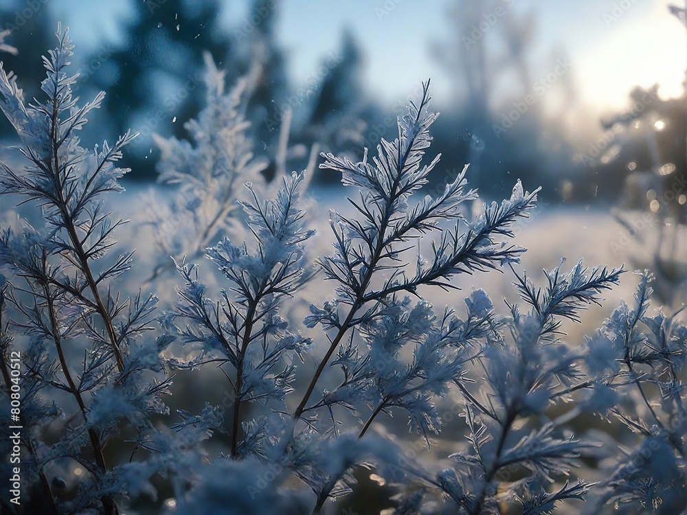 Obraz premium snow covered branches