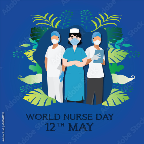 illustration for national nurses week celebration post for social media
