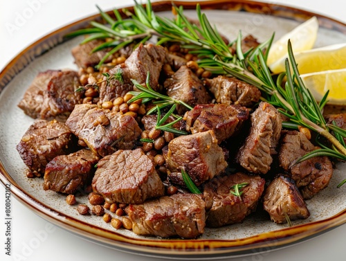 Ethiopian Tibs with saut?ed lamb and rosemary