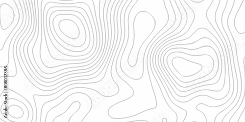 Topographic map background geographic line map with elevation assignments. The black on white contours vector topography stylized height of the lines map. 