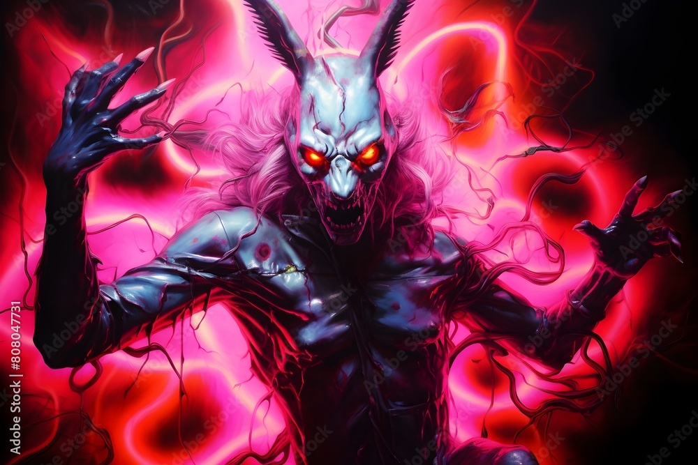 Disco Devil Rabbit: An Electrifying Visual Symphony of Radiant Hues and Groovy Rhythms Disco Devil Rabbit: An Electrifying Visual Symphony of Radiant Hues and Groovy Rhythms