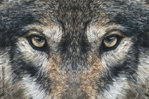 Portrait of a wolf, close-up, Canis lupus