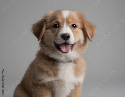 Happy fluffy smiling dog. Pets concept © ElseThen