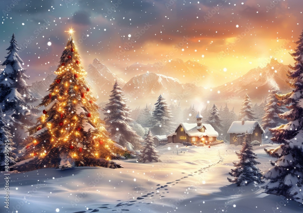 A Snowy Village Christmas Eve A Snowy Village Christmas Eve