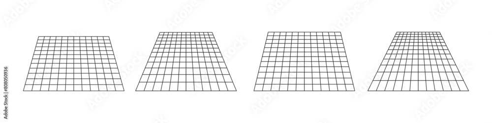 Grid pattern square lines perspective .Flat vector illustration isolated on white background. Grid pattern square lines perspective .Flat vector illustration isolated on white background.