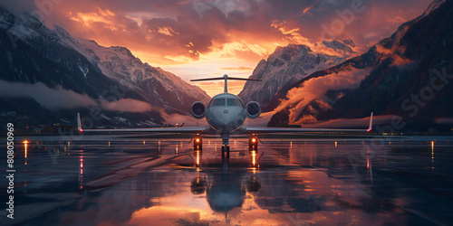 Business Jet Parked at Sunset Mountain Airport photo