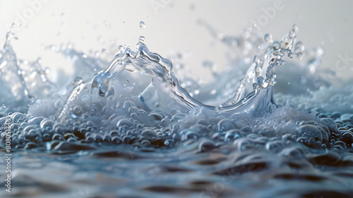 Water Splash on White Background with Clipping Path