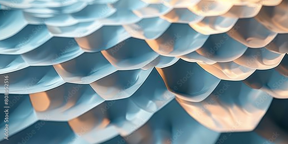 Obraz premium Blue and white 3D rendering of a surface with a bumpy texture