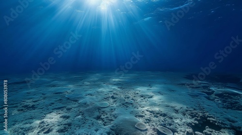 A view of the sun shining through a coral reef  AI