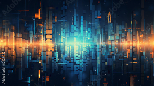 Create an abstract background with a futuristic, sci-fi aesthetic.