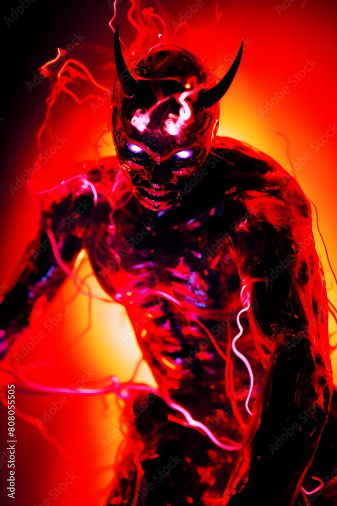 Electrifying Devil Radiating Disco Vibes Electrifying Devil Radiating Disco Vibes