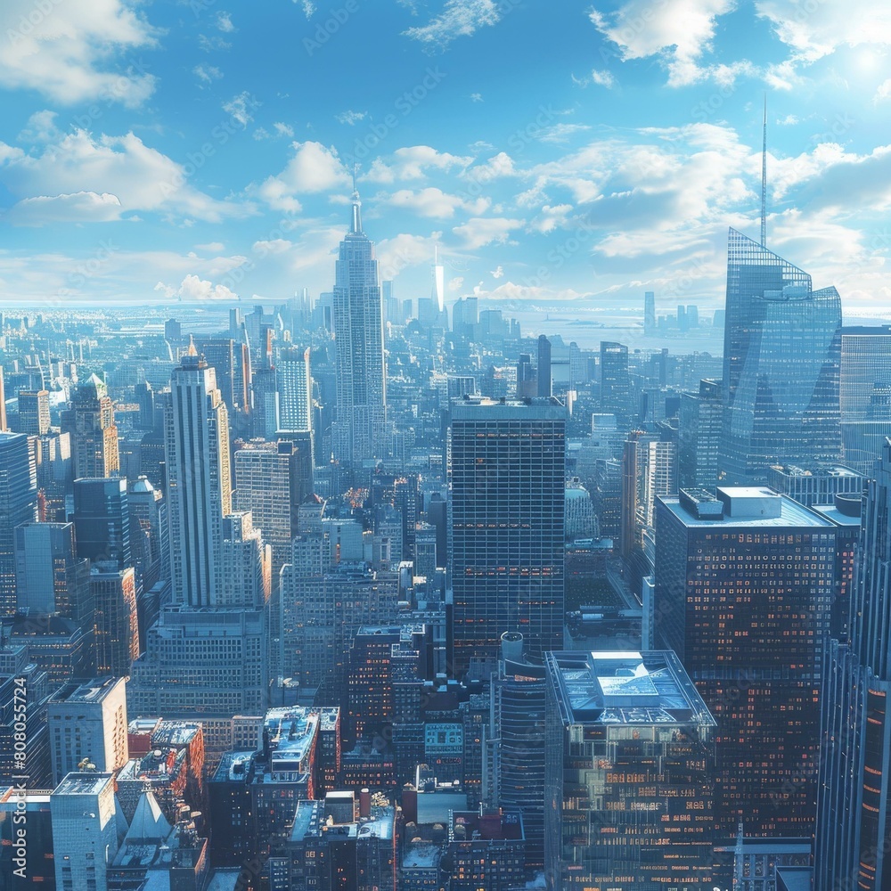 Obraz premium A Breathtaking View of the New York City Skyline