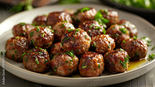 Isolated Meatballs on Transparent Background