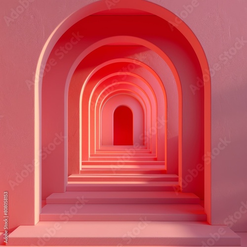 Pink Archway Stairs