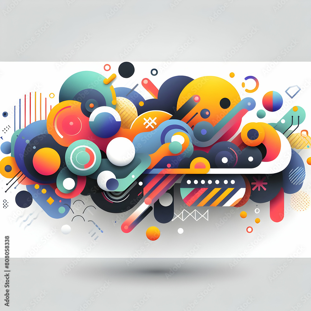 Obraz premium abstract background vector, design, party, illustration,Ai generated 