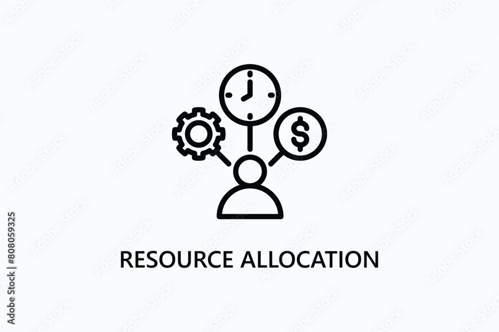 Resource Allocation Vector Icon Or Logo Illustration Resource Allocation Vector Icon Or Logo Illustration