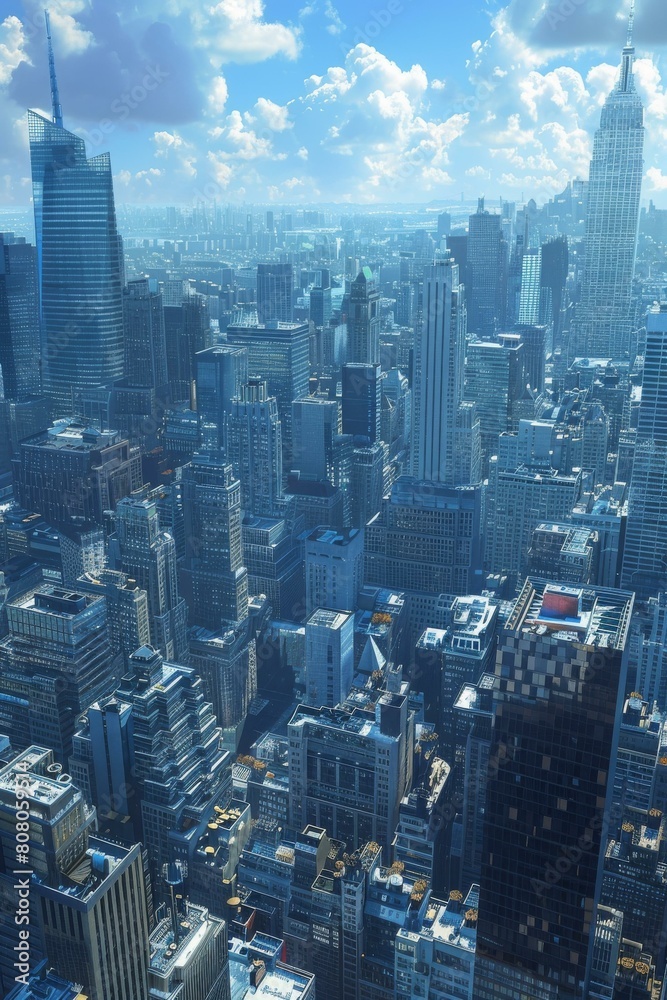 Obraz premium New York City from the Top of the Empire State Building