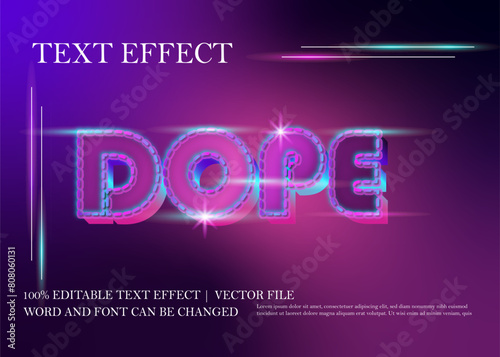 Dope editable text effext