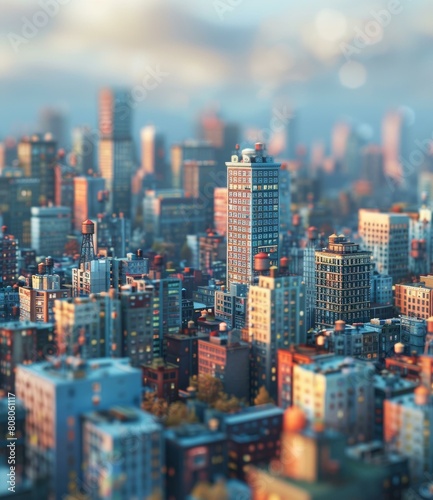 Wallpaper Mural Small city model with many residential buildings Torontodigital.ca