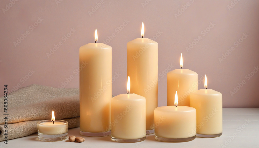 Aesthetic candle collection for a relaxing and fragrant atmosphere in your home Aesthetic candle collection for a relaxing and fragrant atmosphere in your home