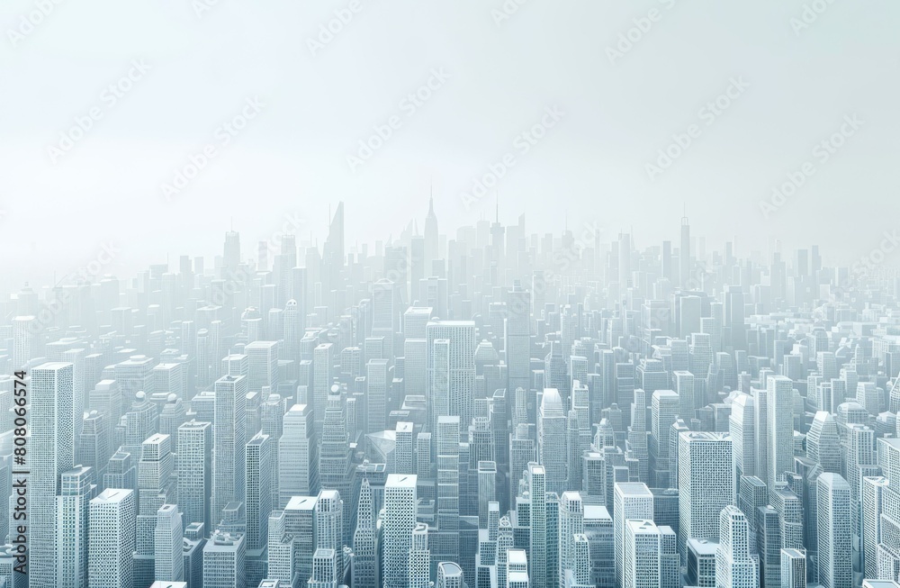 A Metropolis of Towering Structures in Shades of Gray A Metropolis of Towering Structures in Shades of Gray