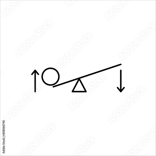 Leverage icon. Outline leverage vector icon for web design isolated on white background