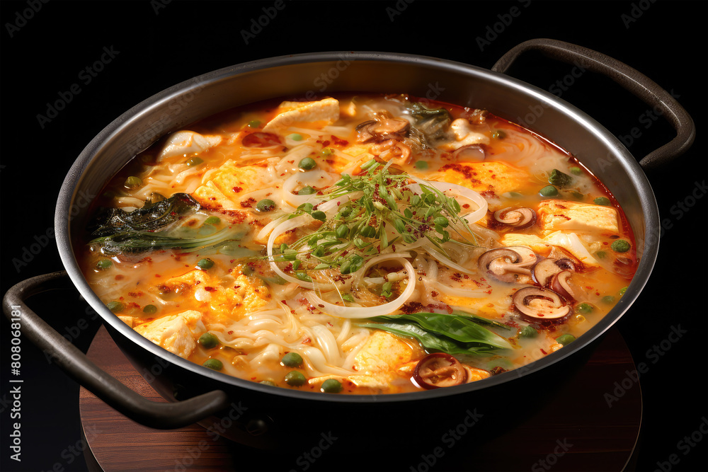 soup korea on background