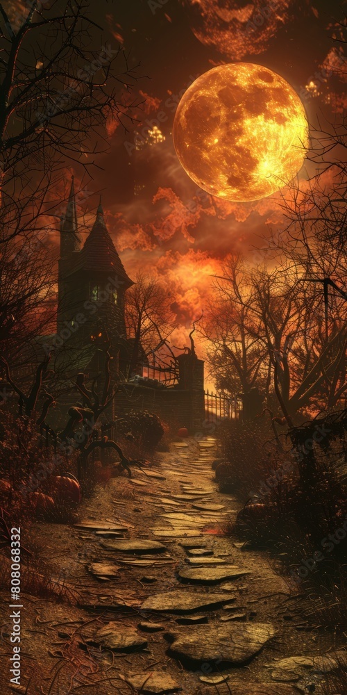 Spooky Path to a Haunted House Spooky Path to a Haunted House