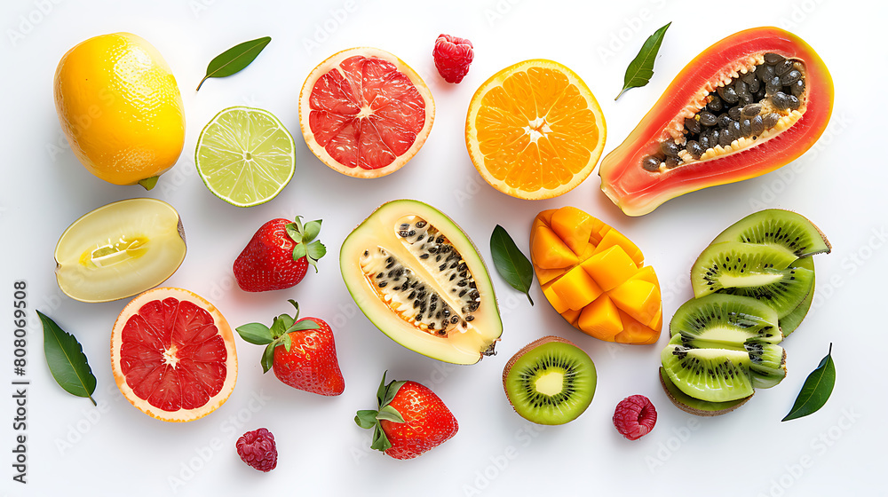 Tropical summer fruits, wallpaper,  the freshness and brightness in the middle of the heat