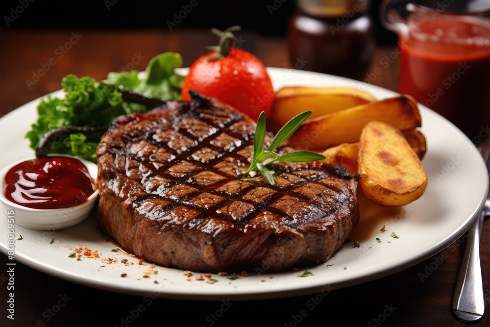 grill steak on background grill steak on background