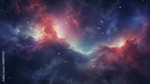 Design an abstract background with a cosmic, outer space theme. photo