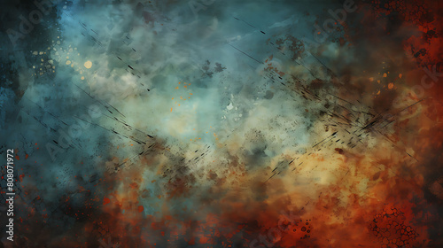 Design an abstract background with a grungy, distressed look. photo