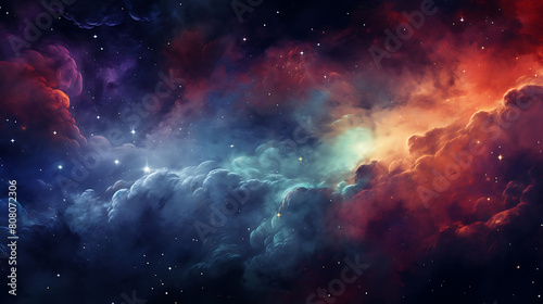 Design an abstract background with a cosmic  outer space theme.