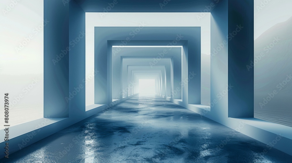 Obraz premium Futuristic Sci-Fi Corridor