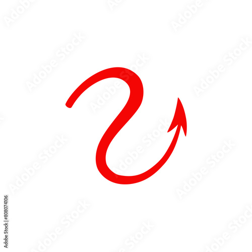 Red Devil Tail With Arrow 