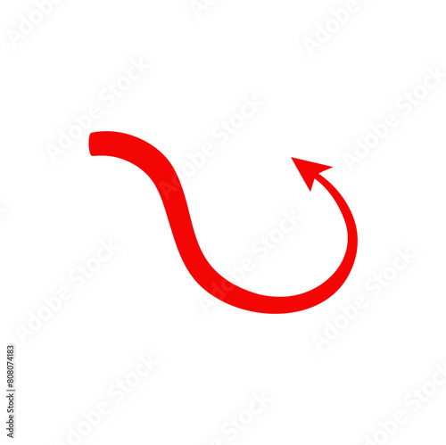 Red Devil Tail With Arrow 