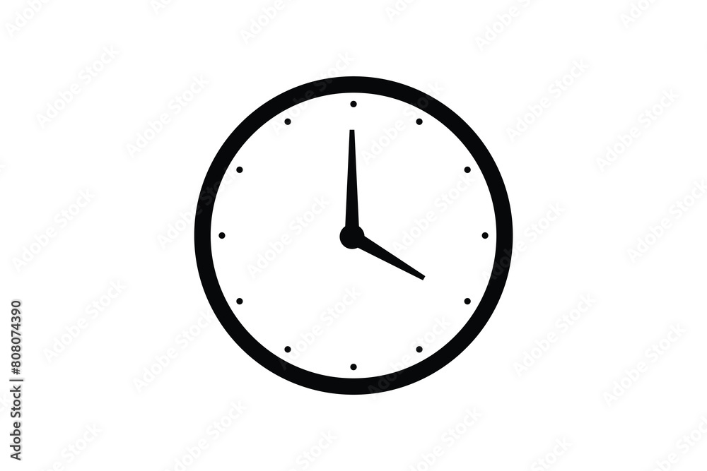 Clock icon in trendy flat style isolated on background. Clock icon page symbol for your web site design Clock icon logo, app, UI. Clock icon Vector illustration Clock icon in trendy flat style isolated on background. Clock icon page symbol for your web site design Clock icon logo, app, UI. Clock icon Vector illustration