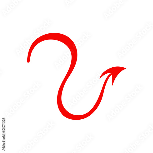Red Devil Tail With Arrow 
