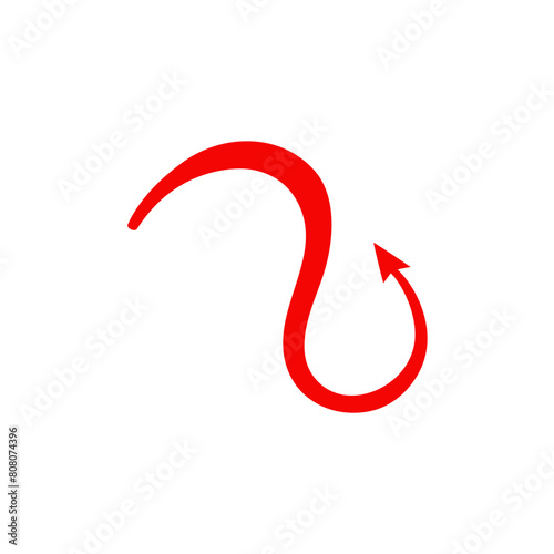 Red Devil Tail With Arrow 