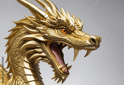 Brass dragon, golden dragon objet d'art © Martina