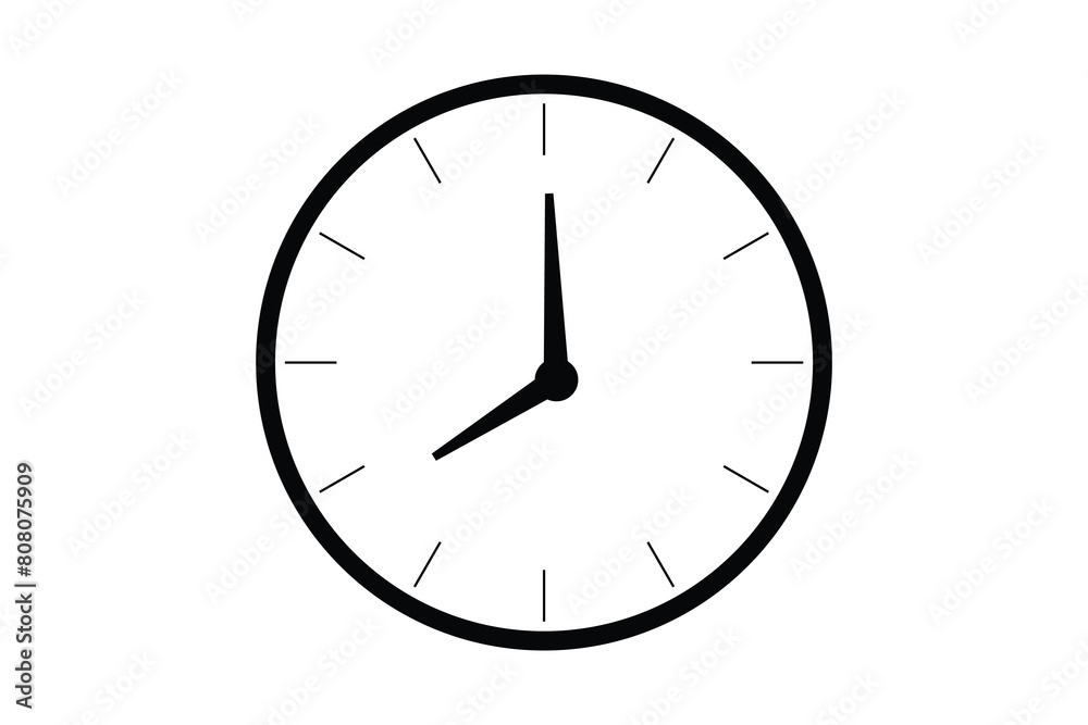 Clock icon in trendy flat style isolated on background. Clock icon page symbol for your web site design Clock icon logo, app, UI. Clock icon Vector illustration Clock icon in trendy flat style isolated on background. Clock icon page symbol for your web site design Clock icon logo, app, UI. Clock icon Vector illustration