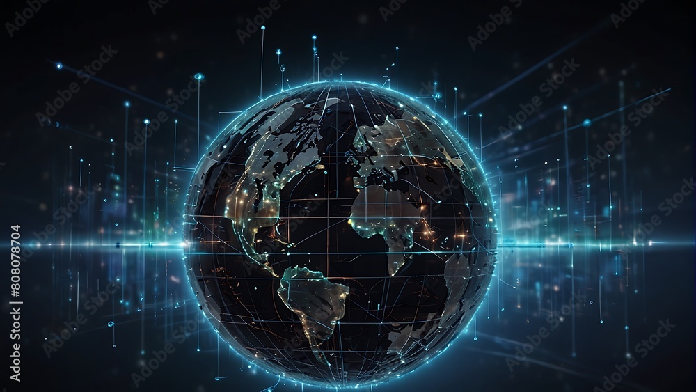 Obraz premium Connecting Horizons Empowering Through Technology