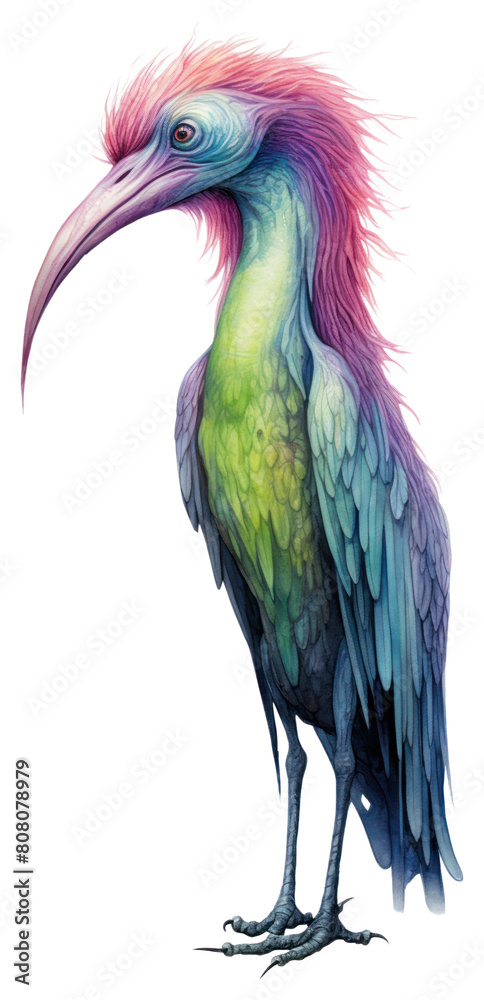 Fototapeta premium PNG Alien bird drawing animal.