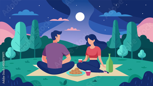 A couple enjoying a date night at a peaceful park emphasizing the need for balance between alone time and quality time with loved ones..