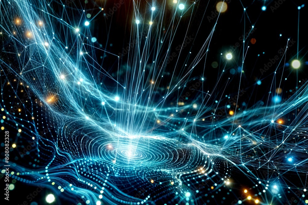 Futuristic Glow- Interconnected Lines and Depth Futuristic Glow- Interconnected Lines and Depth