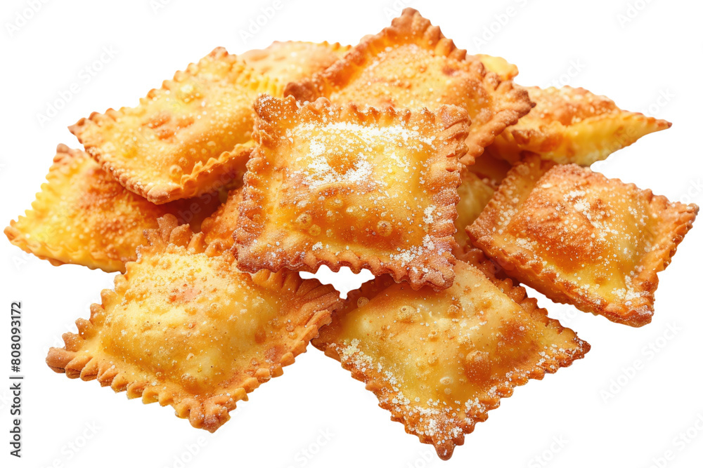 Fried Ravioli isolated on transparent background